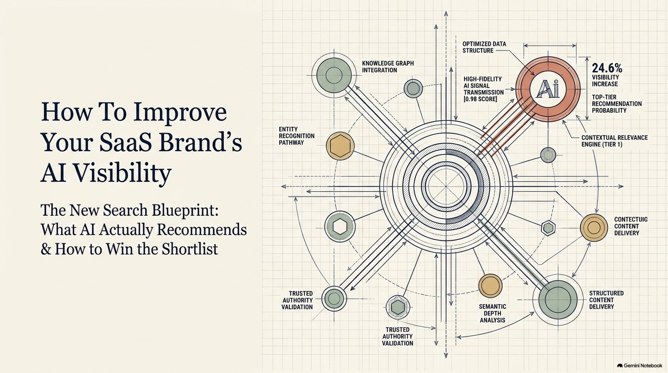 Radial blueprint diagram: how to improve your SaaS brand's AI visibility