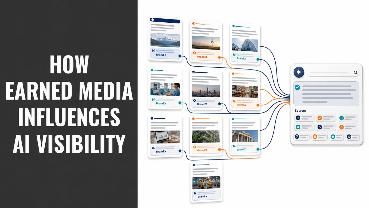 Collage: how earned media influences AI visibility