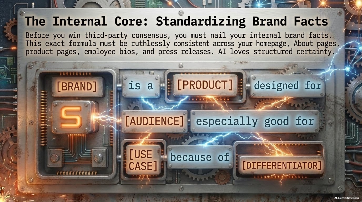 The internal core: standardizing brand facts — brand, product, audience, use case, differentiator